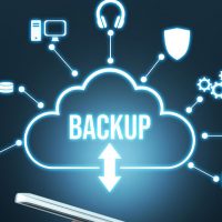 Cloud storage backup saving business files for ample security