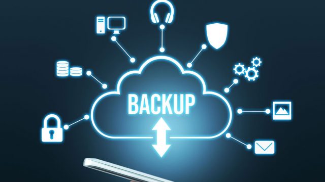 Cloud storage backup saving business files for ample security