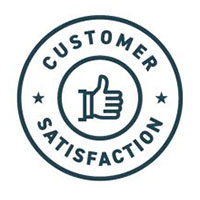 100 percent customer satisfaction icon